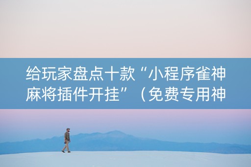 给玩家盘点十款“小程序雀神麻将插件开挂”（免费专用神器)
