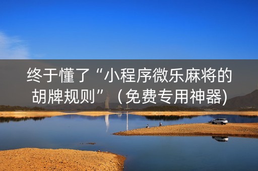 终于懂了“小程序微乐麻将的胡牌规则”（免费专用神器)