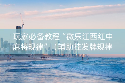 玩家必备教程“微乐江西红中麻将规律”（辅助挂发牌规律)