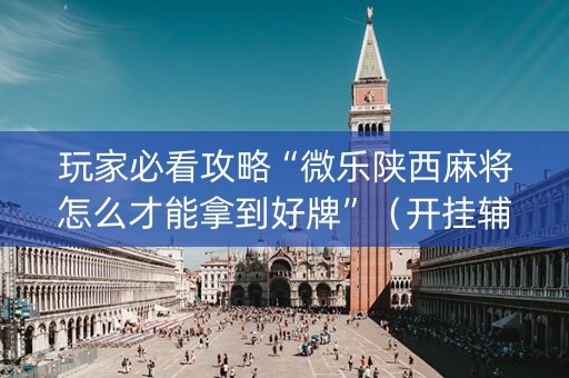 玩家必看攻略“微乐陕西麻将怎么才能拿到好牌”（开挂辅助插件)