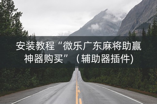 安装教程“微乐广东麻将助赢神器购买”（辅助器插件)