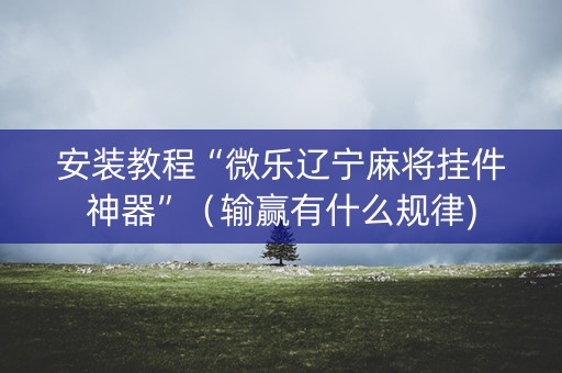 安装教程“微乐辽宁麻将挂件神器”（输赢有什么规律)