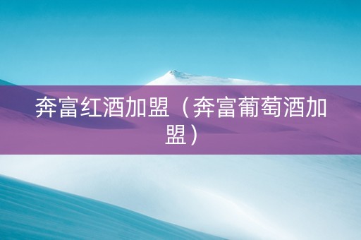 奔富红酒加盟（奔富葡萄酒加盟）