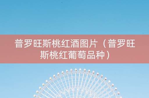 普罗旺斯桃红酒图片（普罗旺斯桃红葡萄品种）