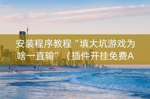 安装程序教程“填大坑游戏为啥一直输”（插件开挂免费AI)