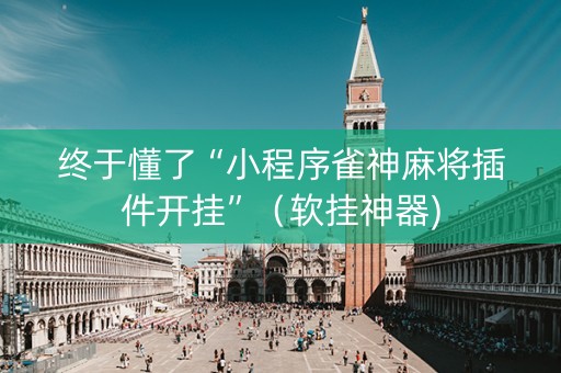 终于懂了“小程序雀神麻将插件开挂”（软挂神器)