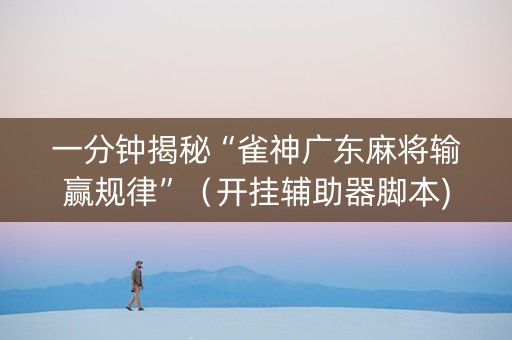 一分钟揭秘“雀神广东麻将输赢规律”（开挂辅助器脚本)