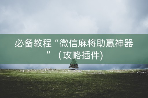 必备教程“微信麻将助赢神器”（攻略插件)