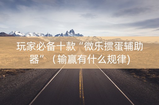 玩家必备十款“微乐掼蛋辅助器”（输赢有什么规律)