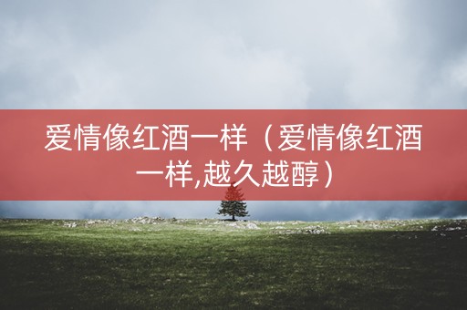 爱情像红酒一样（爱情像红酒一样,越久越醇）