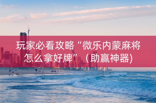 玩家必看攻略“微乐内蒙麻将怎么拿好牌”（助赢神器)