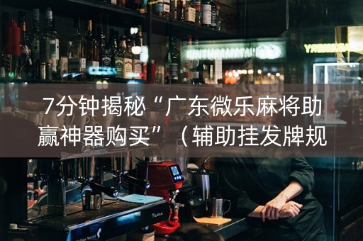 7分钟揭秘“广东微乐麻将助赢神器购买”（辅助挂发牌规律)