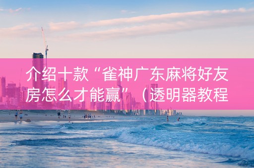 介绍十款“雀神广东麻将好友房怎么才能赢”（透明器教程)