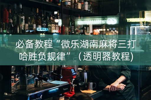 必备教程“微乐湖南麻将三打哈胜负规律”（透明器教程)