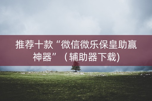 推荐十款“微信微乐保皇助赢神器”（辅助器下载)