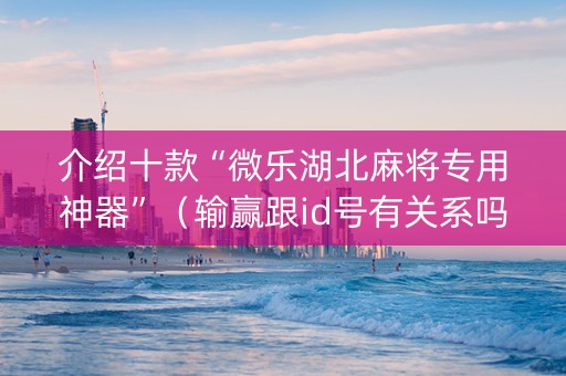 介绍十款“微乐湖北麻将专用神器”（输赢跟id号有关系吗)