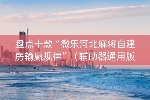 盘点十款“微乐河北麻将自建房输赢规律”（辅助器通用版)