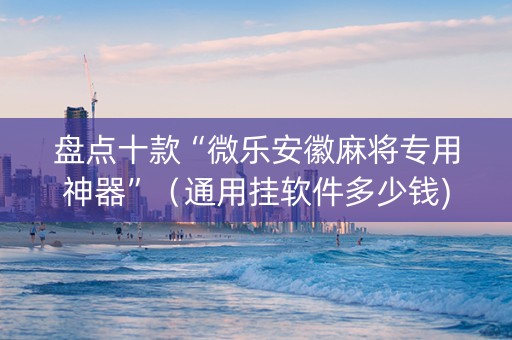盘点十款“微乐安徽麻将专用神器”（通用挂软件多少钱)