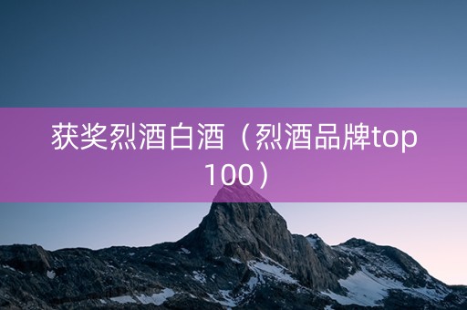 获奖烈酒白酒（烈酒品牌top100）