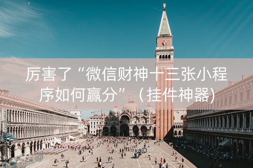 厉害了“微信财神十三张小程序如何赢分”（挂件神器)