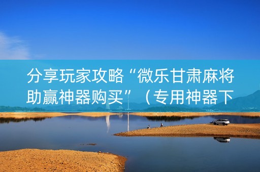 分享玩家攻略“微乐甘肃麻将助赢神器购买”（专用神器下载)