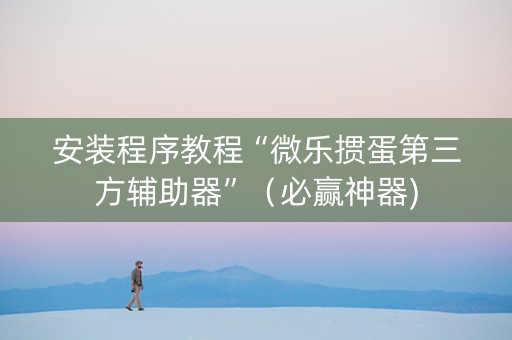 安装程序教程“微乐掼蛋第三方辅助器”（必赢神器)
