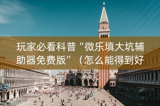玩家必看科普“微乐填大坑辅助器免费版”（怎么能得到好牌)