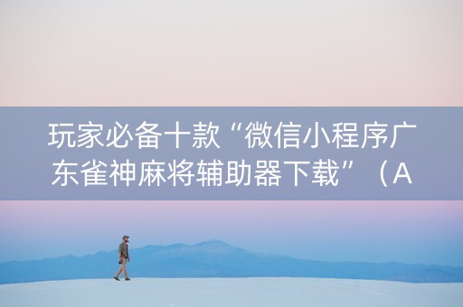 玩家必备十款“微信小程序广东雀神麻将辅助器下载”（AI辅助胡牌规则)