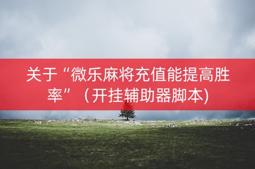 关于“微乐麻将充值能提高胜率”（开挂辅助器脚本)