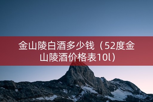 金山陵白酒多少钱（52度金山陵酒价格表10l）