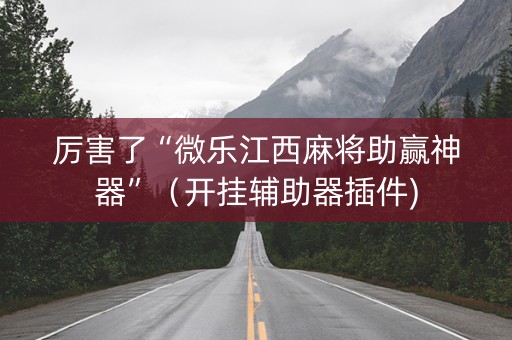厉害了“微乐江西麻将助赢神器”（开挂辅助器插件)