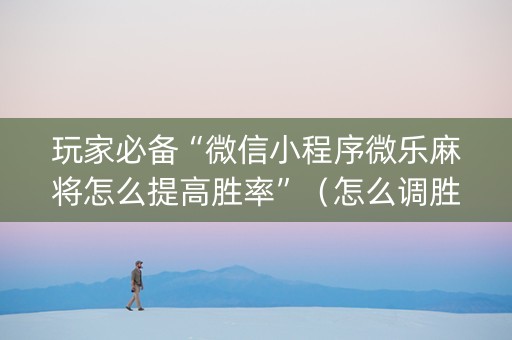 玩家必备“微信小程序微乐麻将怎么提高胜率”（怎么调胜率)