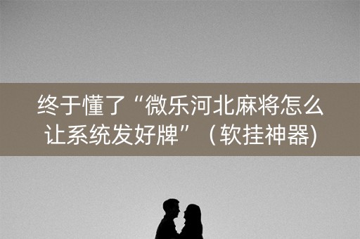 终于懂了“微乐河北麻将怎么让系统发好牌”（软挂神器)