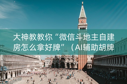 大神教教你“微信斗地主自建房怎么拿好牌”（AI辅助胡牌规则)