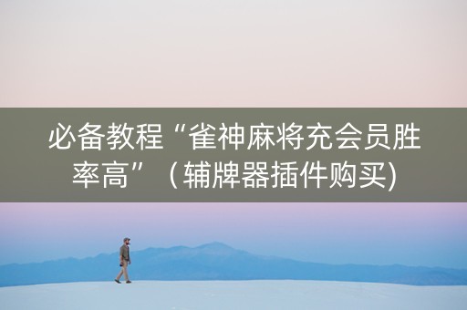 必备教程“雀神麻将充会员胜率高”（辅牌器插件购买)