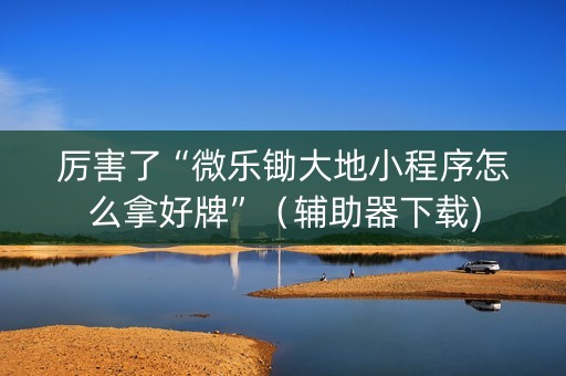 厉害了“微乐锄大地小程序怎么拿好牌”（辅助器下载)