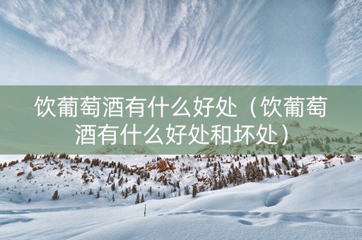 饮葡萄酒有什么好处（饮葡萄酒有什么好处和坏处）