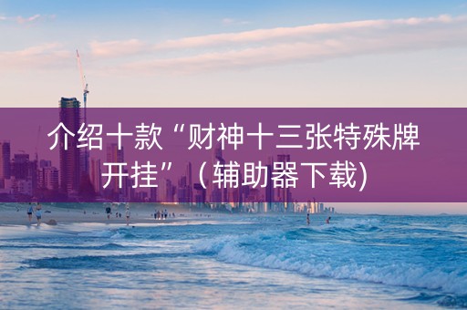 介绍十款“财神十三张特殊牌开挂”（辅助器下载)