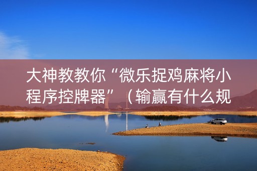 大神教教你“微乐捉鸡麻将小程序控牌器”（输赢有什么规律)