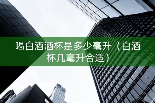喝白酒酒杯是多少毫升（白酒杯几毫升合适）