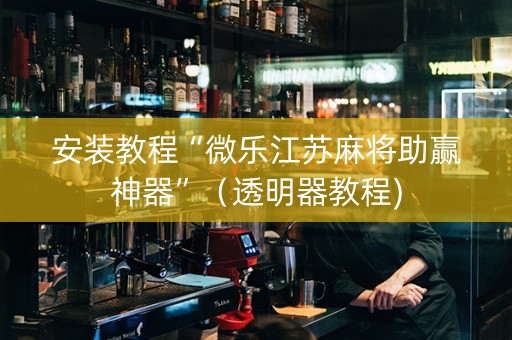 安装教程“微乐江苏麻将助赢神器”（透明器教程)