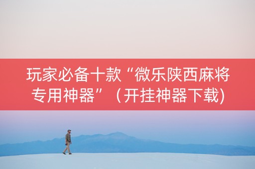 玩家必备十款“微乐陕西麻将专用神器”（开挂神器下载)