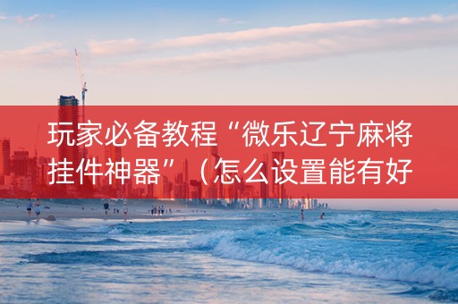 玩家必备教程“微乐辽宁麻将挂件神器”（怎么设置能有好牌)