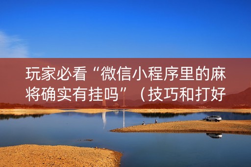玩家必看“微信小程序里的麻将确实有挂吗”（技巧和打好牌方法)