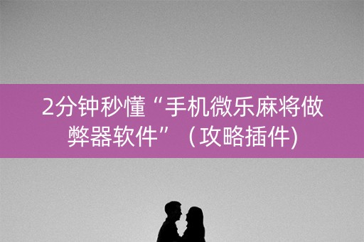 2分钟秒懂“手机微乐麻将做弊器软件”（攻略插件)