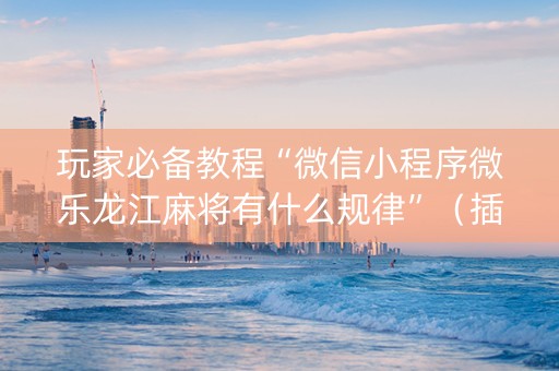 玩家必备教程“微信小程序微乐龙江麻将有什么规律”（插件可信吗)