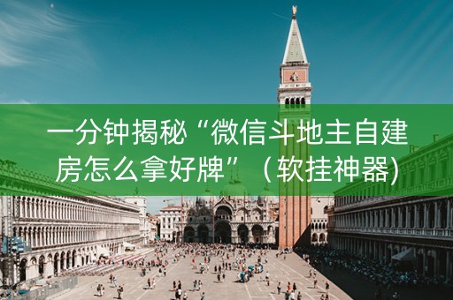 一分钟揭秘“微信斗地主自建房怎么拿好牌”（软挂神器)