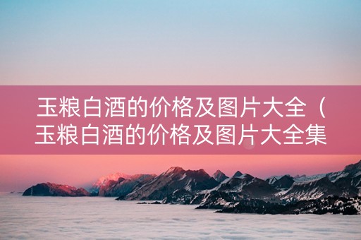 玉粮白酒的价格及图片大全（玉粮白酒的价格及图片大全集）
