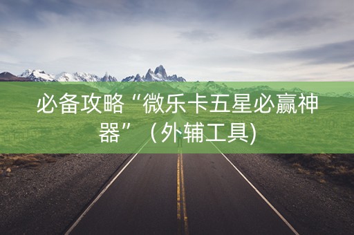 必备攻略“微乐卡五星必赢神器”（外辅工具)