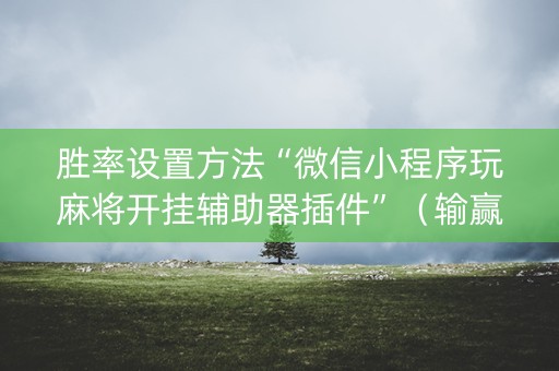 胜率设置方法“微信小程序玩麻将开挂辅助器插件”（输赢跟id号有关系吗)